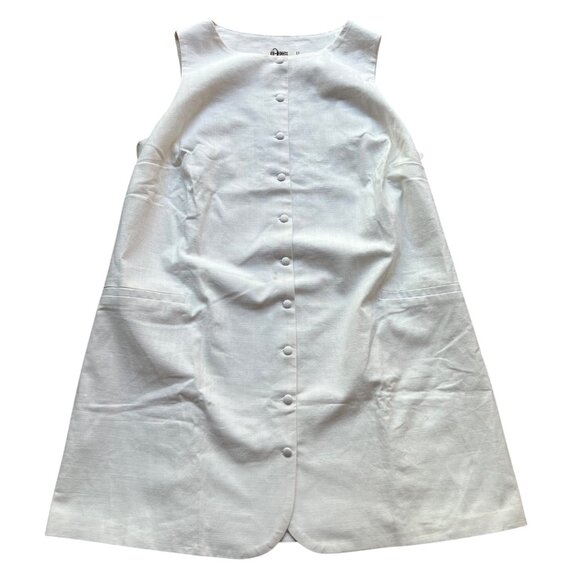 4th & Reckless Size 3XL NEW White Cotton Sleeveless Button-Down Mini Dress - Picture 3 of 16